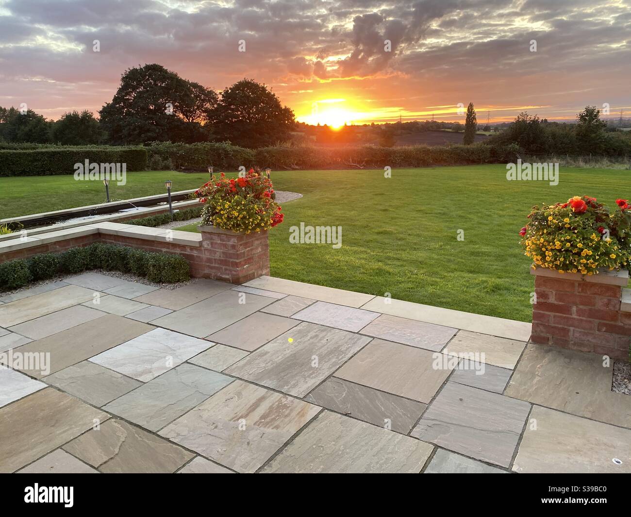 Sunset in Derbyshire Stock Photo