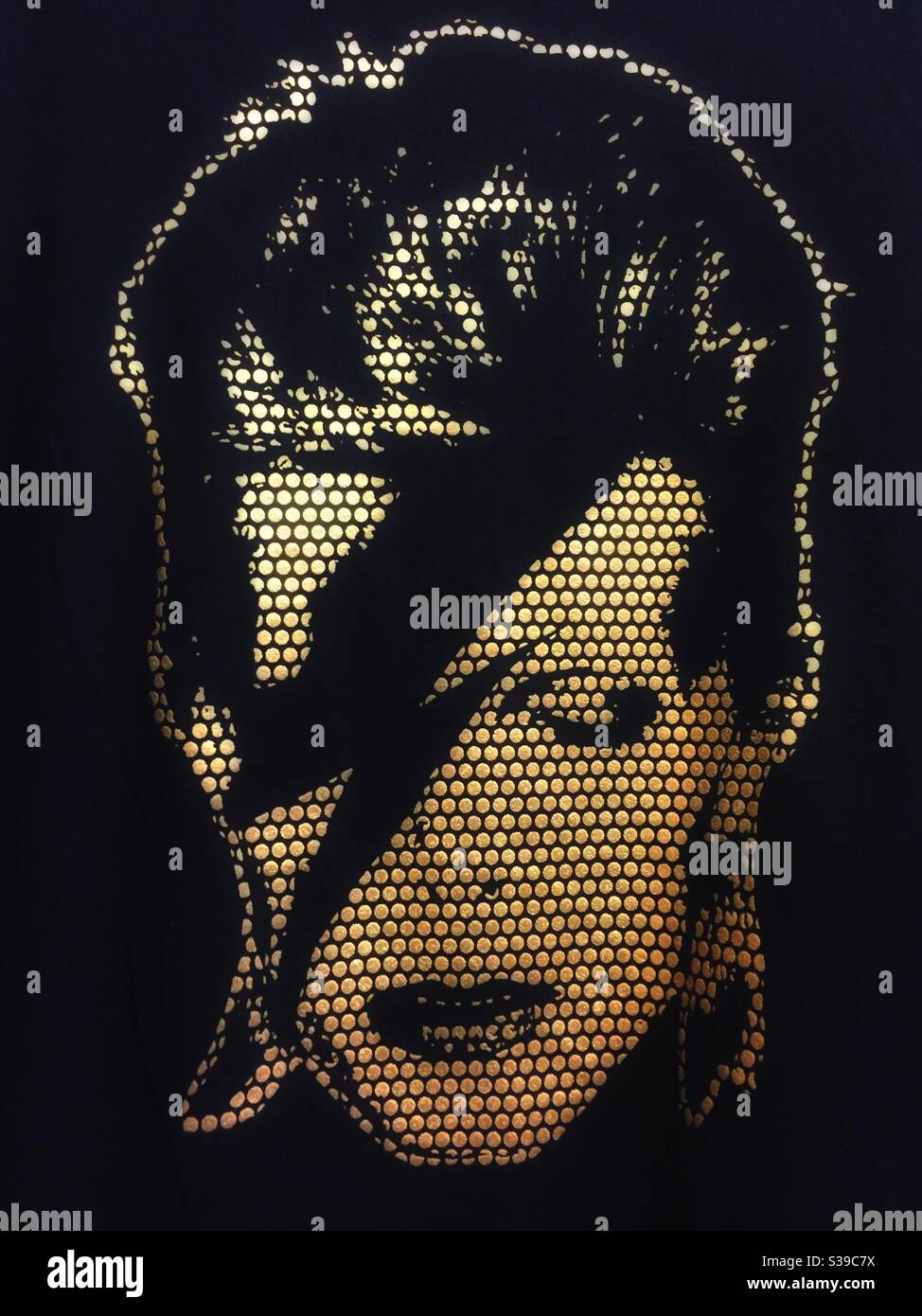 Pop portrait of David Bowie. - Smartphone Captured Stock Image