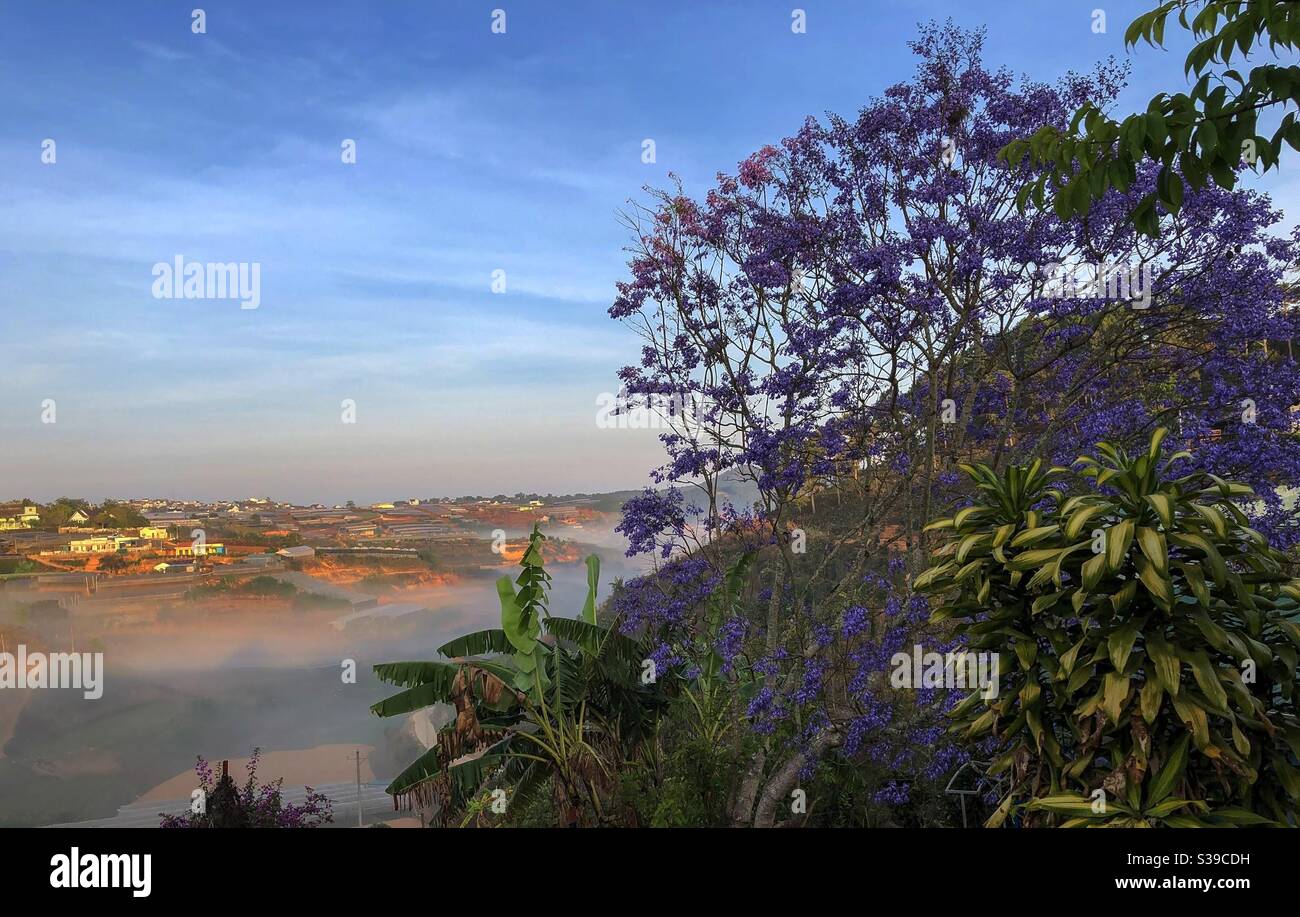 Một sớm ở trên phố núi - Smartphone Captured Stock Image