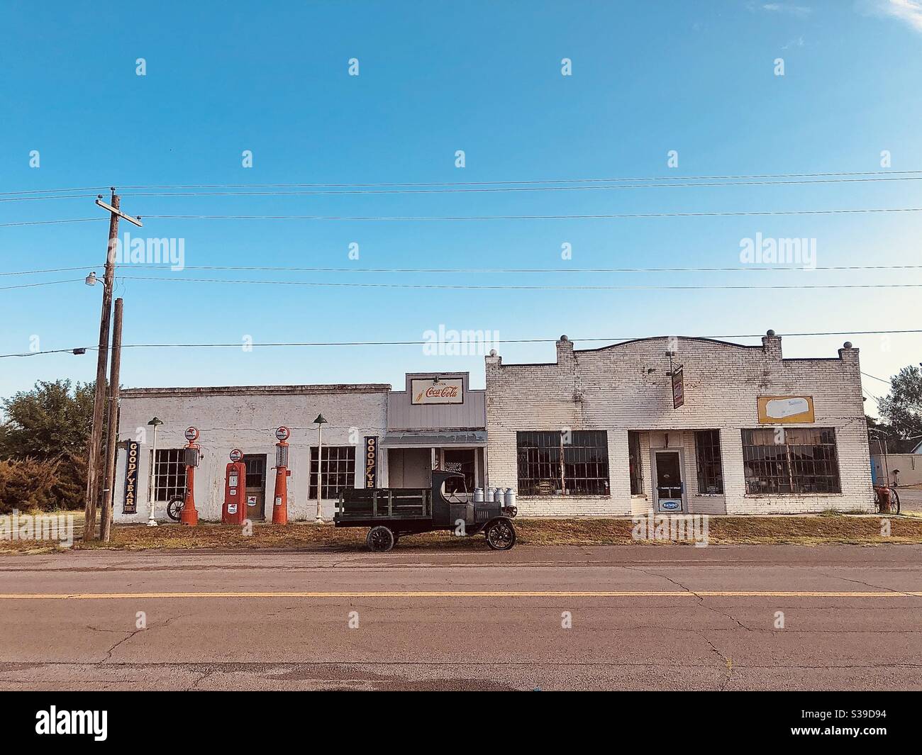 Oklahoma small town Stock Photo