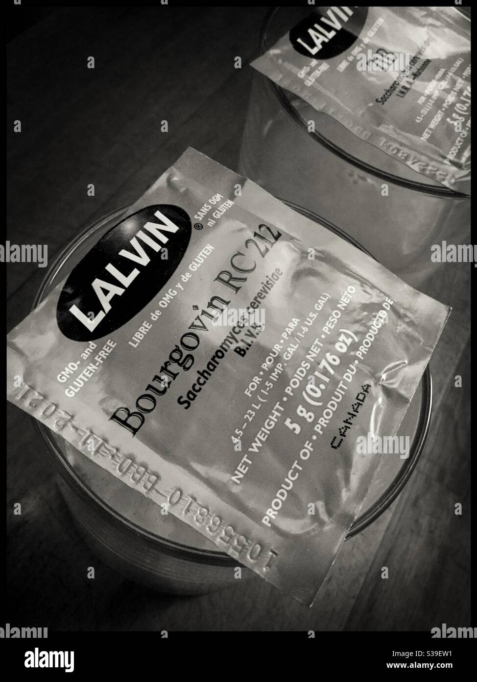 Rehydrating winemaker’s yeast, Catalonia, Spain. - Smartphone Captured Stock Image