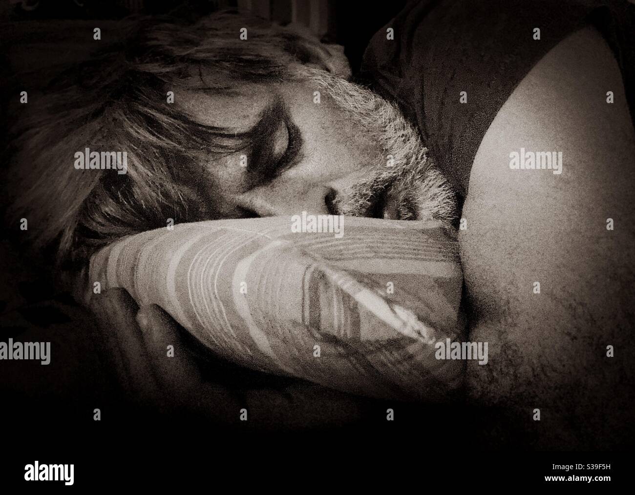 Sleeping Man Stock Photo