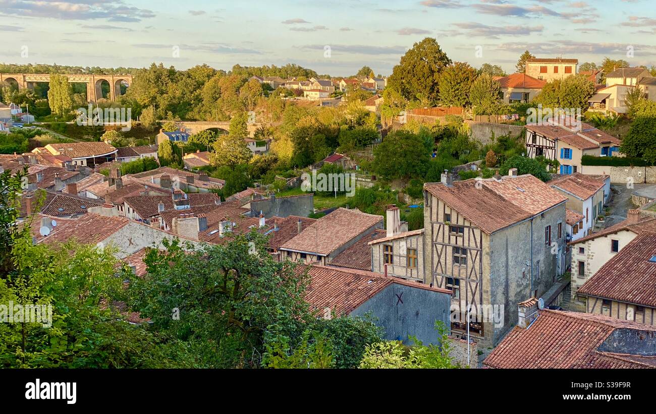 Medieval quarter Parthenay France - Smartphone Captured Stock Image