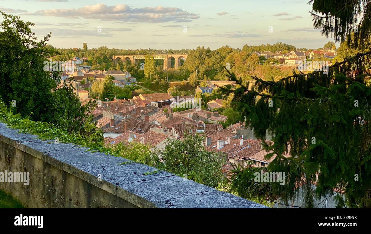 Medieval quarter Parthenay France - Smartphone Captured Stock Image