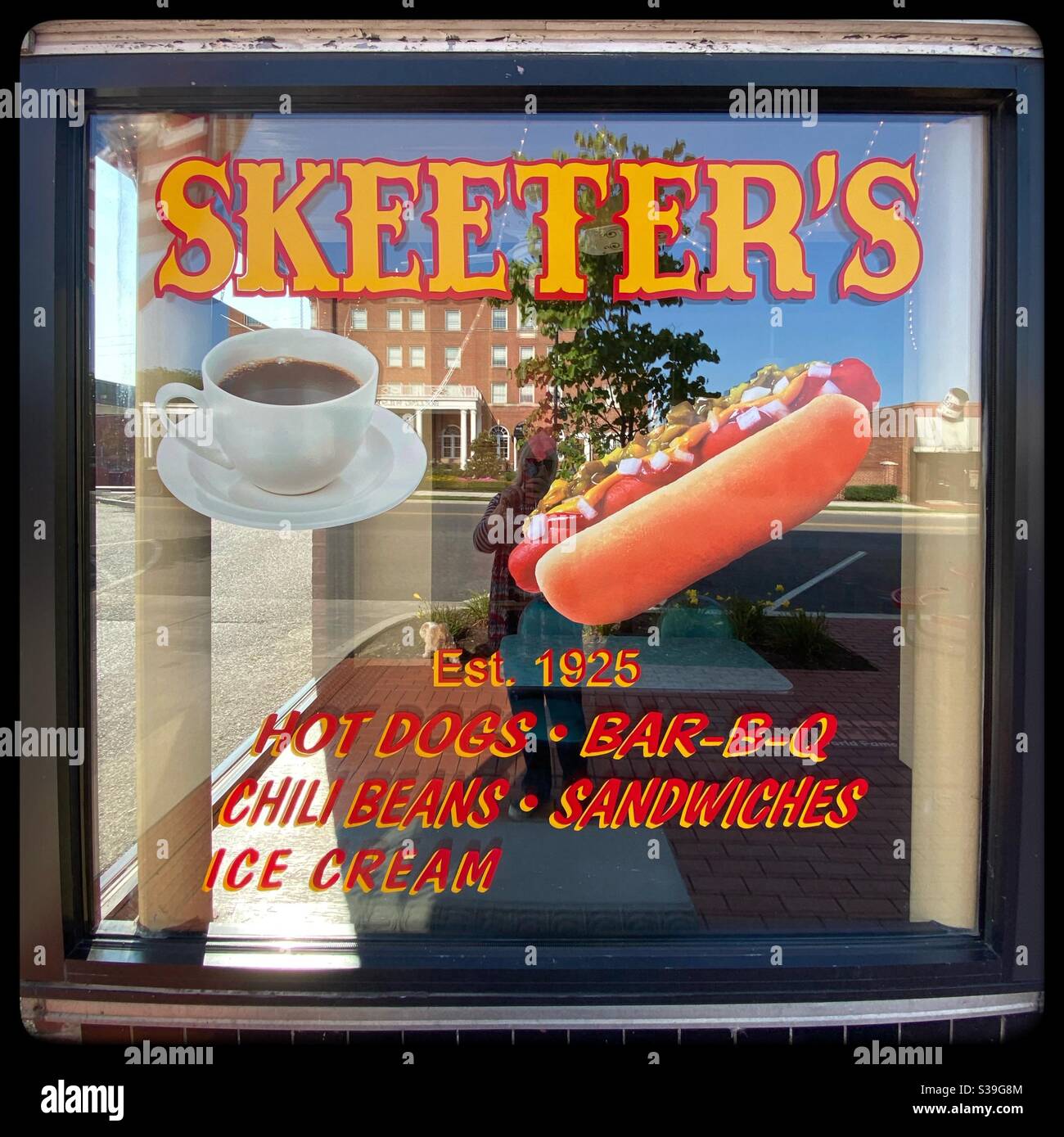 Skeeters famous hot dog sign in Wytheville Virginia Stock Photo