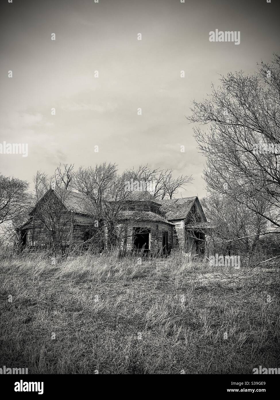 Haunted house in Oklahoma Stock Photo