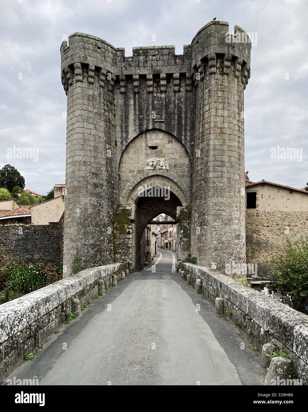 The Tower Saint Jacques Parthenay France - Smartphone Captured Stock Image