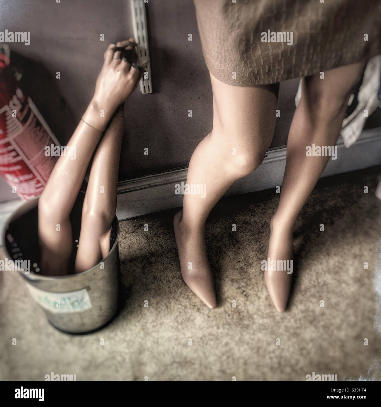 Dismembered shop mannequin - Smartphone Captured Stock Image