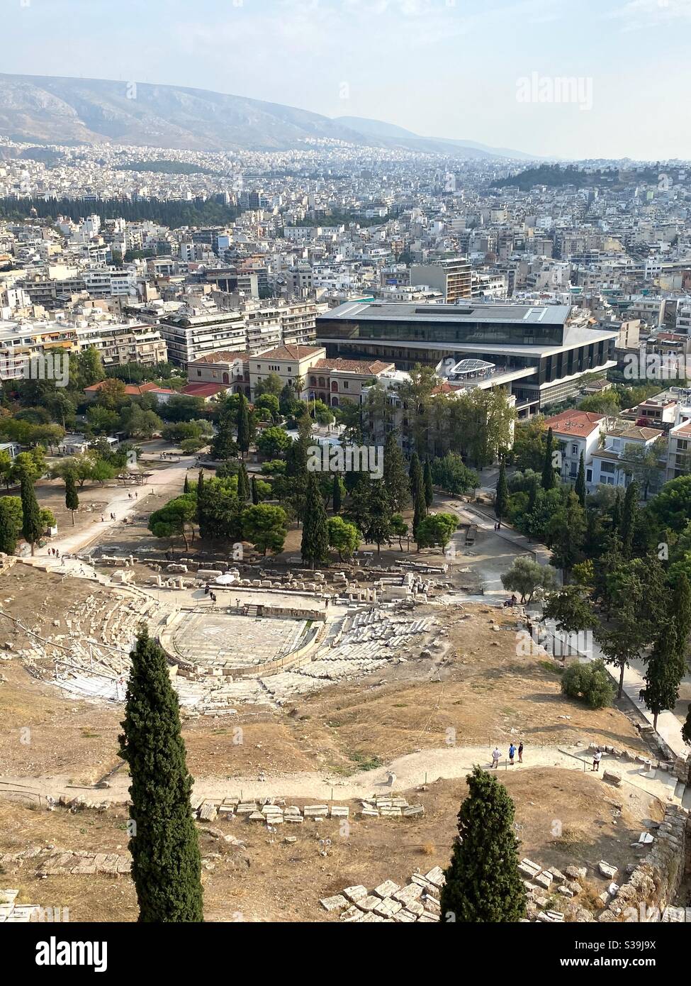 View of the Acropolis Museum, Athens, Greece - Smartphone Captured Stock Image