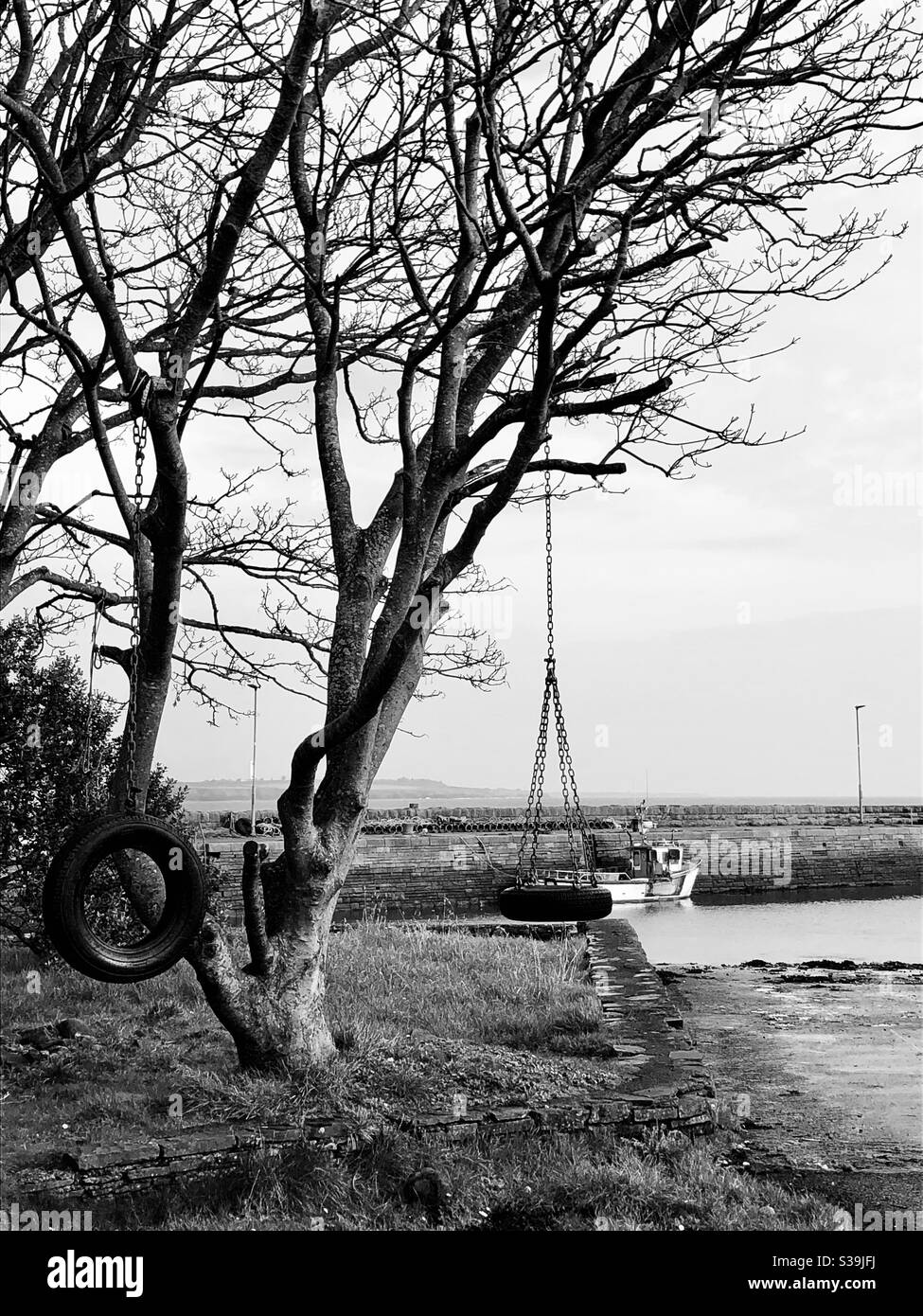 Swings and Fishing Boats, The West or Ireland - Smartphone Captured Stock Image