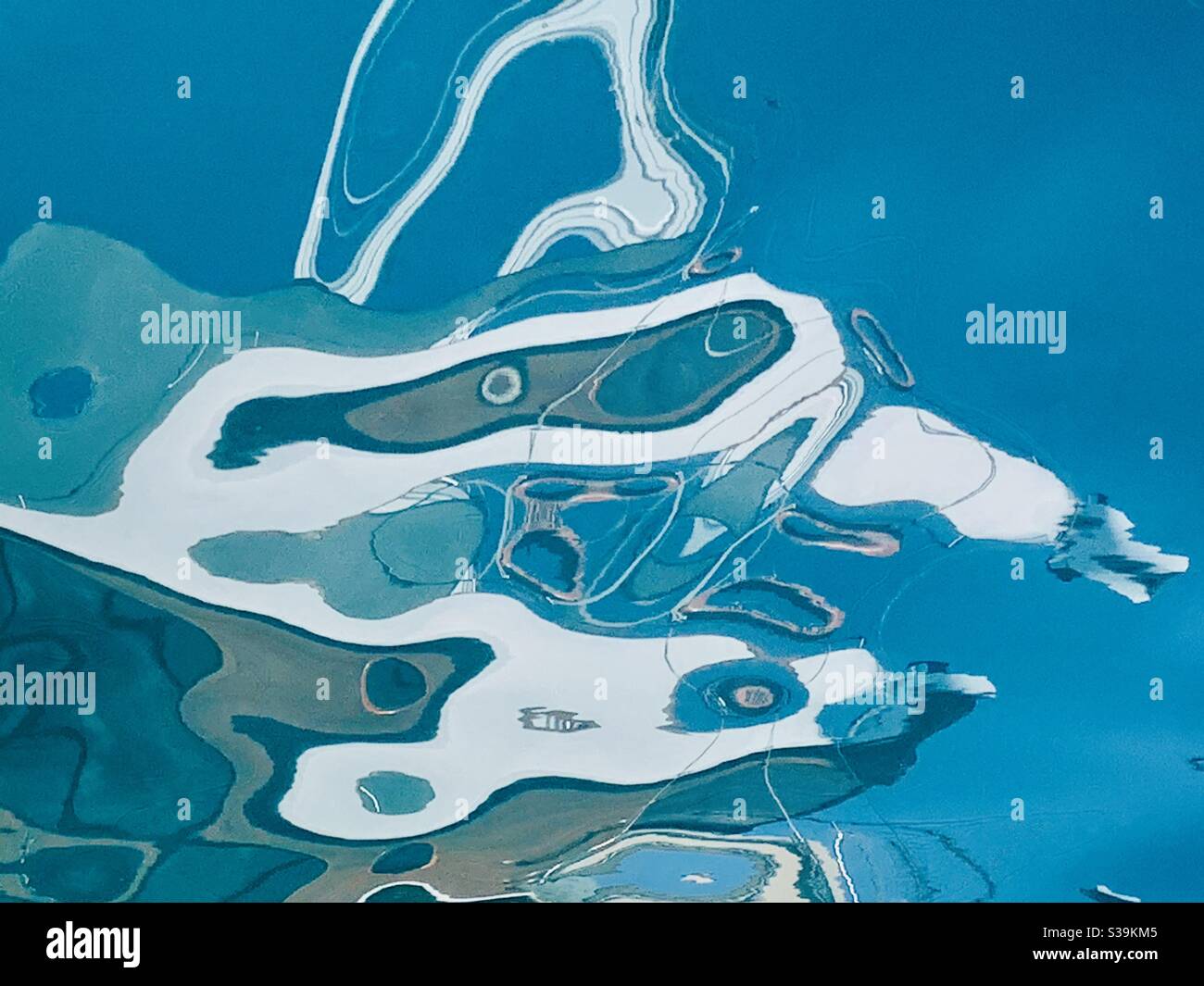 Abstract ripples in the water at Kemer port - Smartphone Captured Stock Image