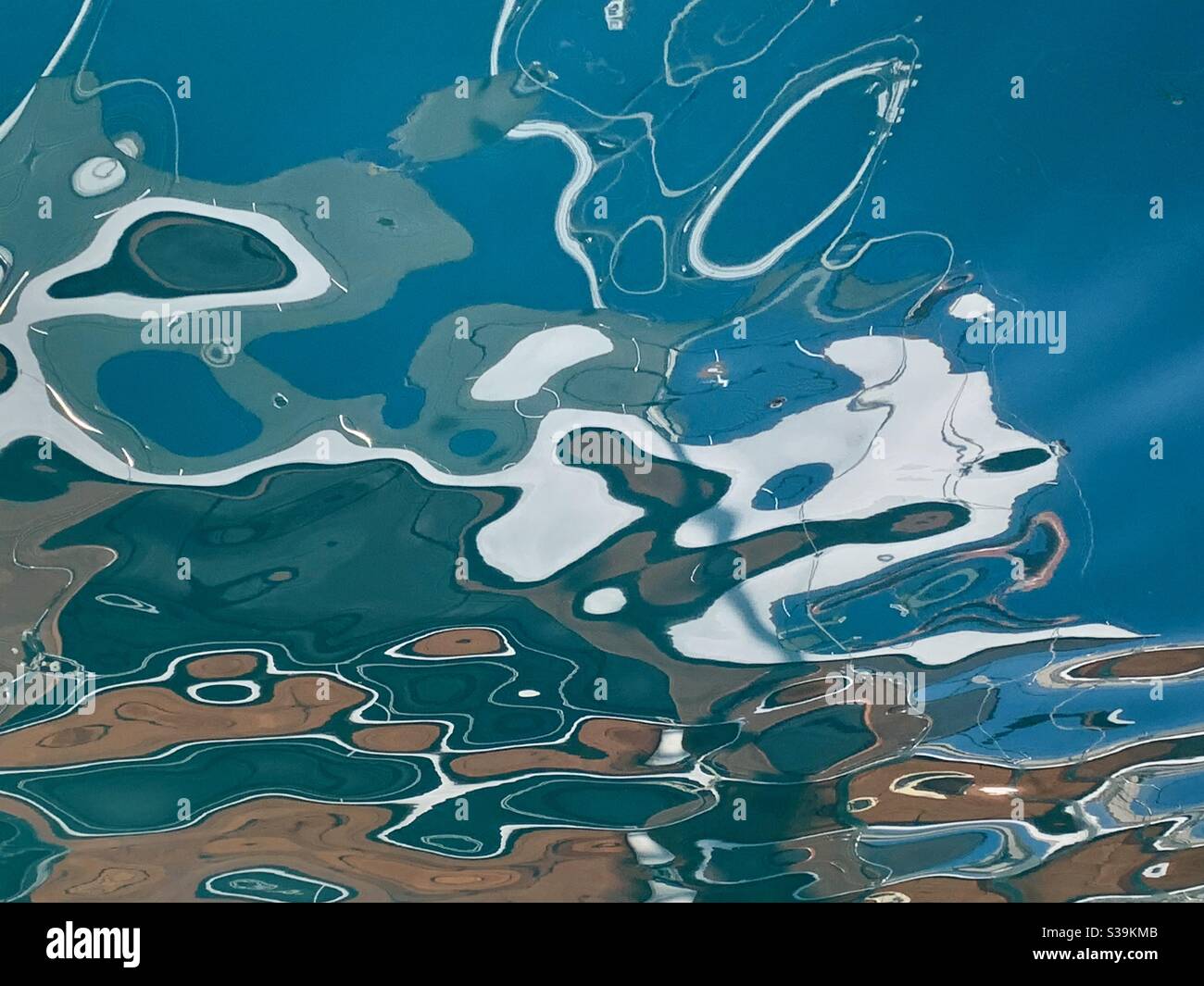 Abstract water reflection in the port of Kemer - Smartphone Captured Stock Image Abstract water reflection in the port of Kemer - Smartphone Captured Stock Image