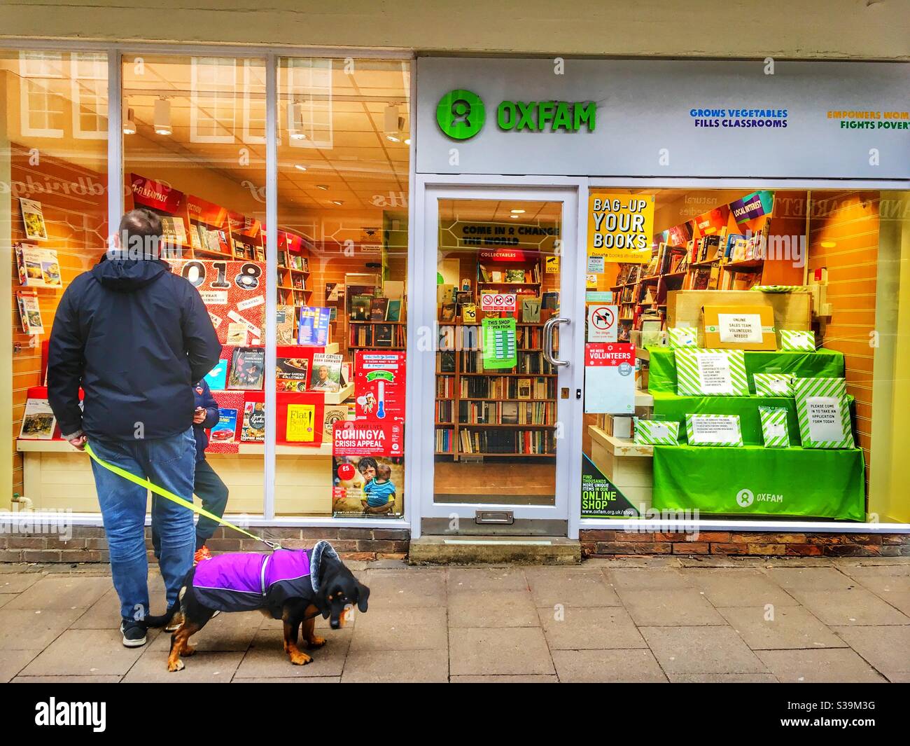 Oxfam charity bookshop - Smartphone Captured Stock Image