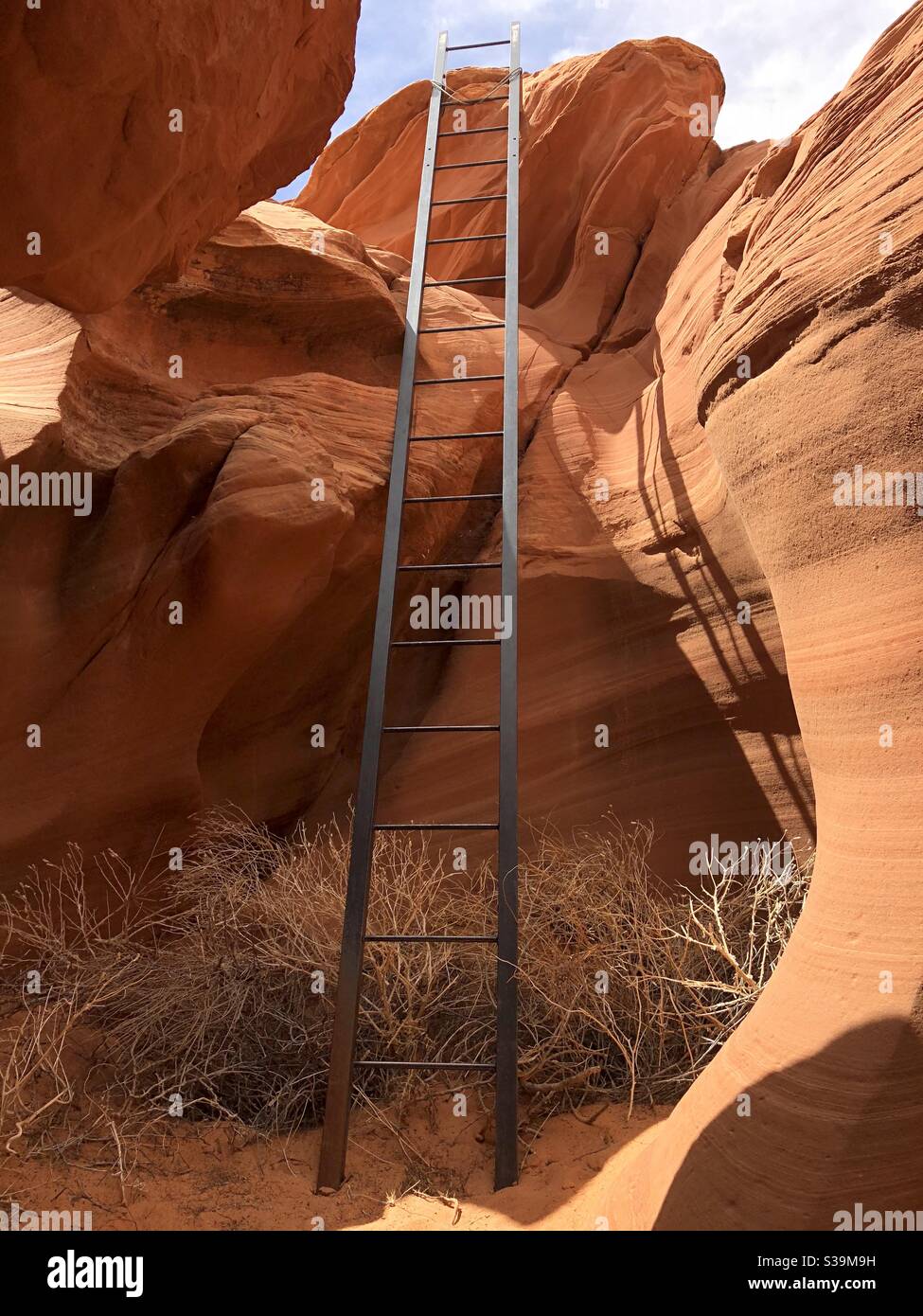 Ladder in Antelope Canyon, Arizona Stock Photo Alamy