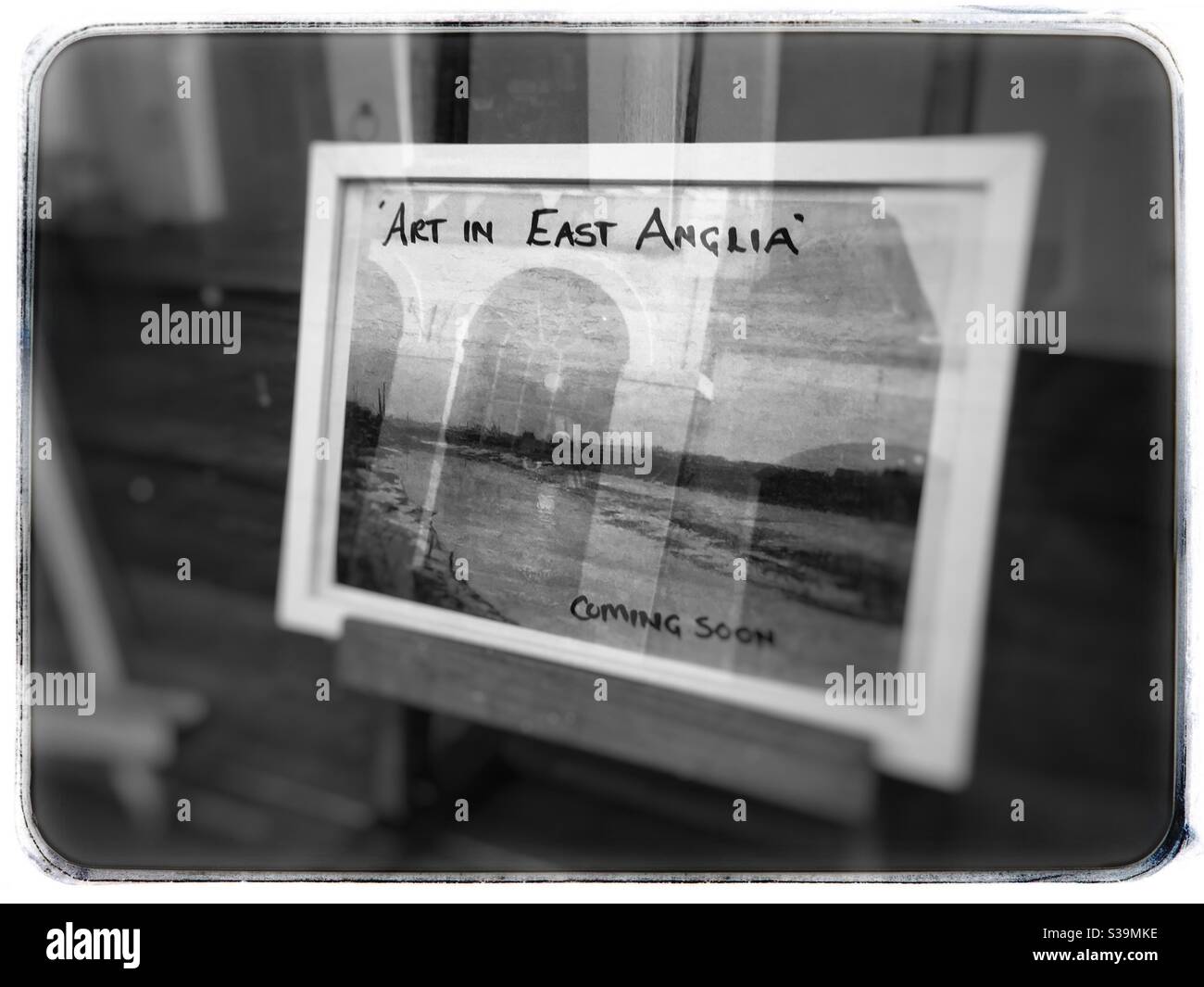 Art in East Anglia....coming soon - Smartphone Captured Stock Image