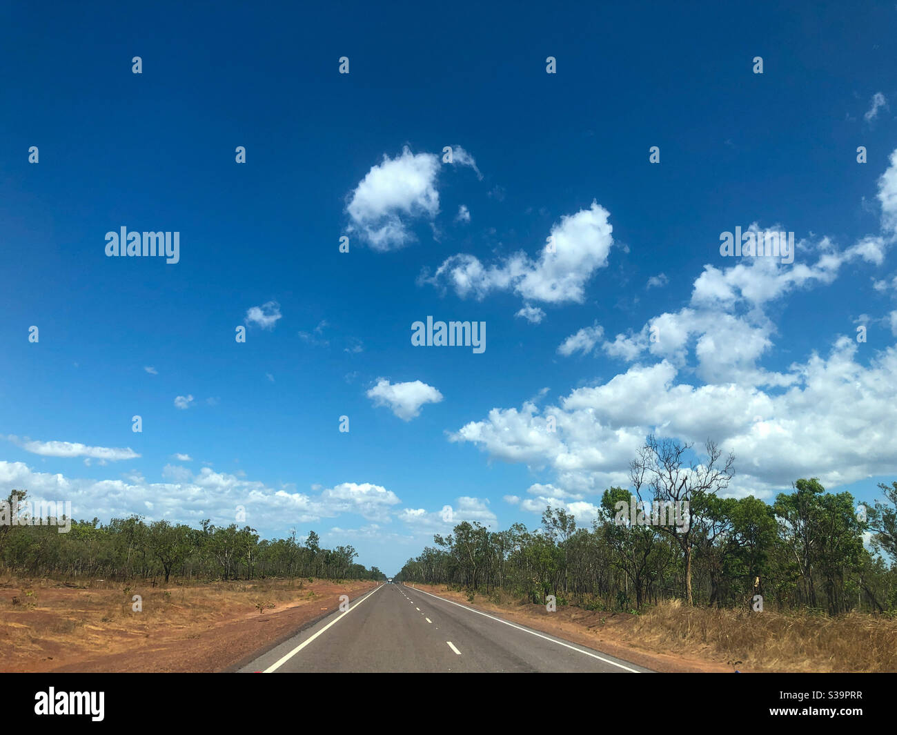 Road in the Northern Territory of Australia - Smartphone Captured Stock Image