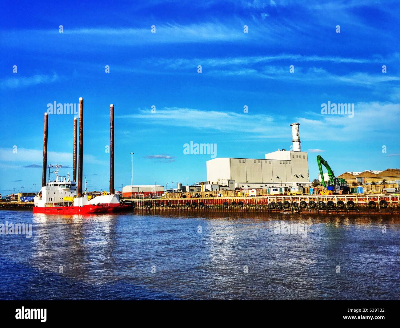 River Yar, Great Yarmouth, Norfolk, UK. - Smartphone Captured Stock Image