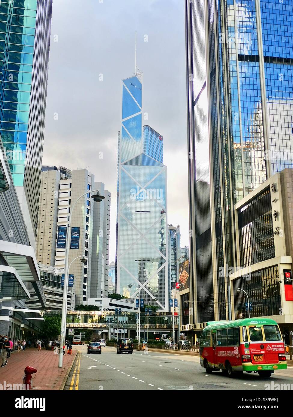 The Bank of China building in Hong Kong. - Smartphone Captured Stock Image