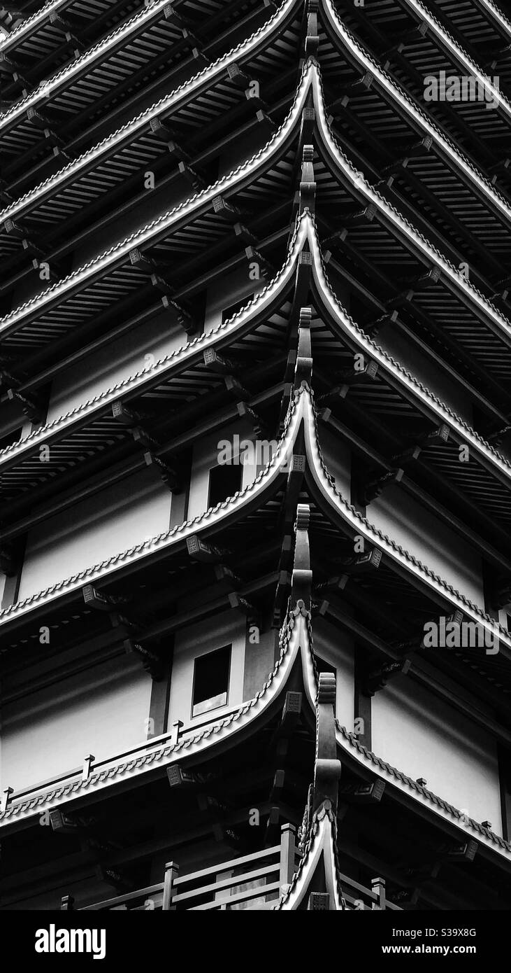 Da Bao Tower at Viet Nam Quoc Tu Pagoda, Ho Chi Minh City, Vietnam Stock Photo