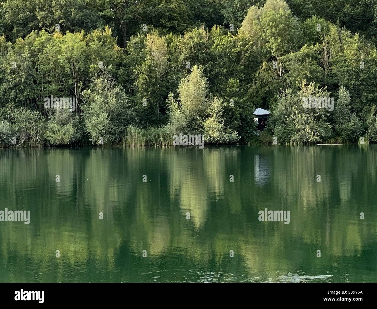 A peacefulness at a lake near Augsburg, Germany Stock Photo