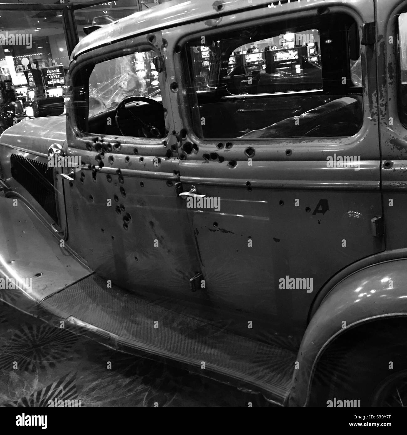 Actual Bonnie and Clyde Death Car Stock Photo