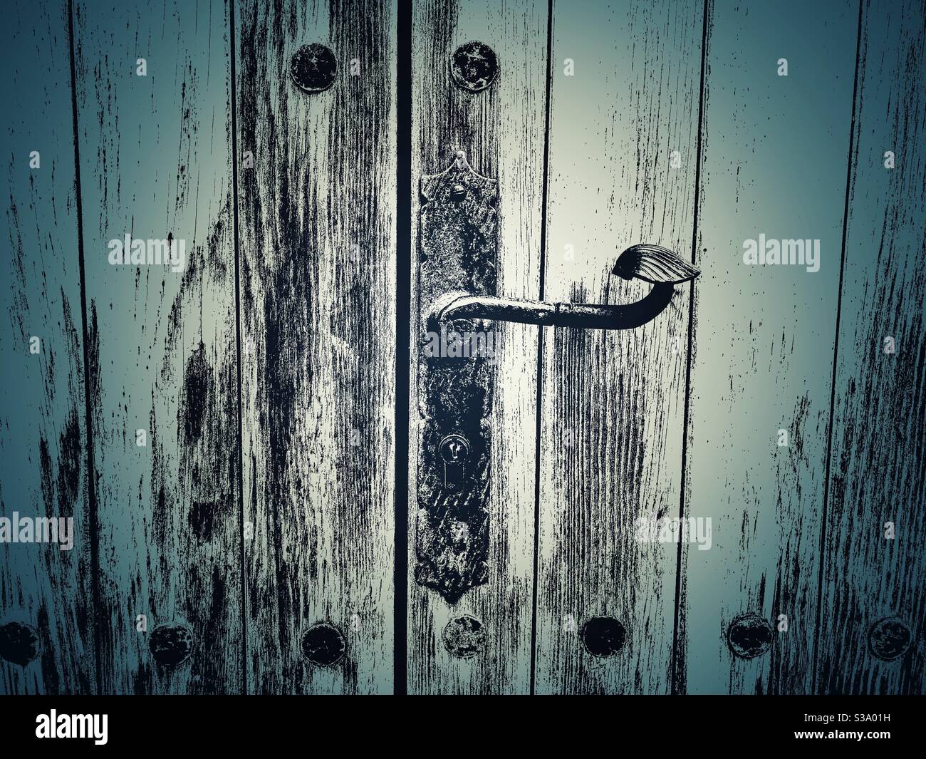 Old door handle - Smartphone Captured Stock Image