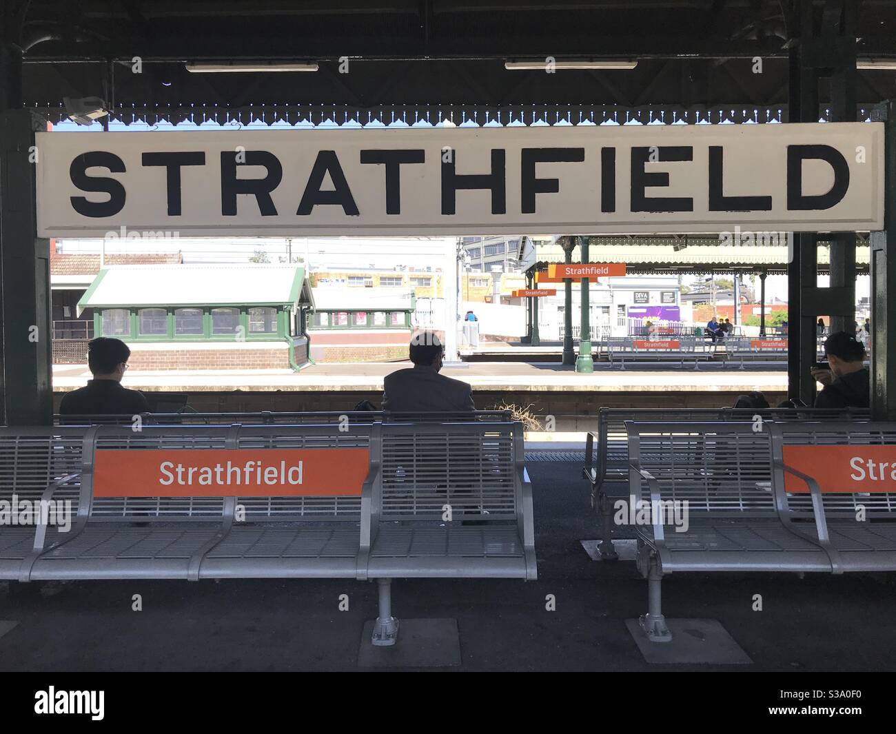 Platform at Strathfield train station, Strathfield, Sydney, NSW, Australia Stock Photo Alamy