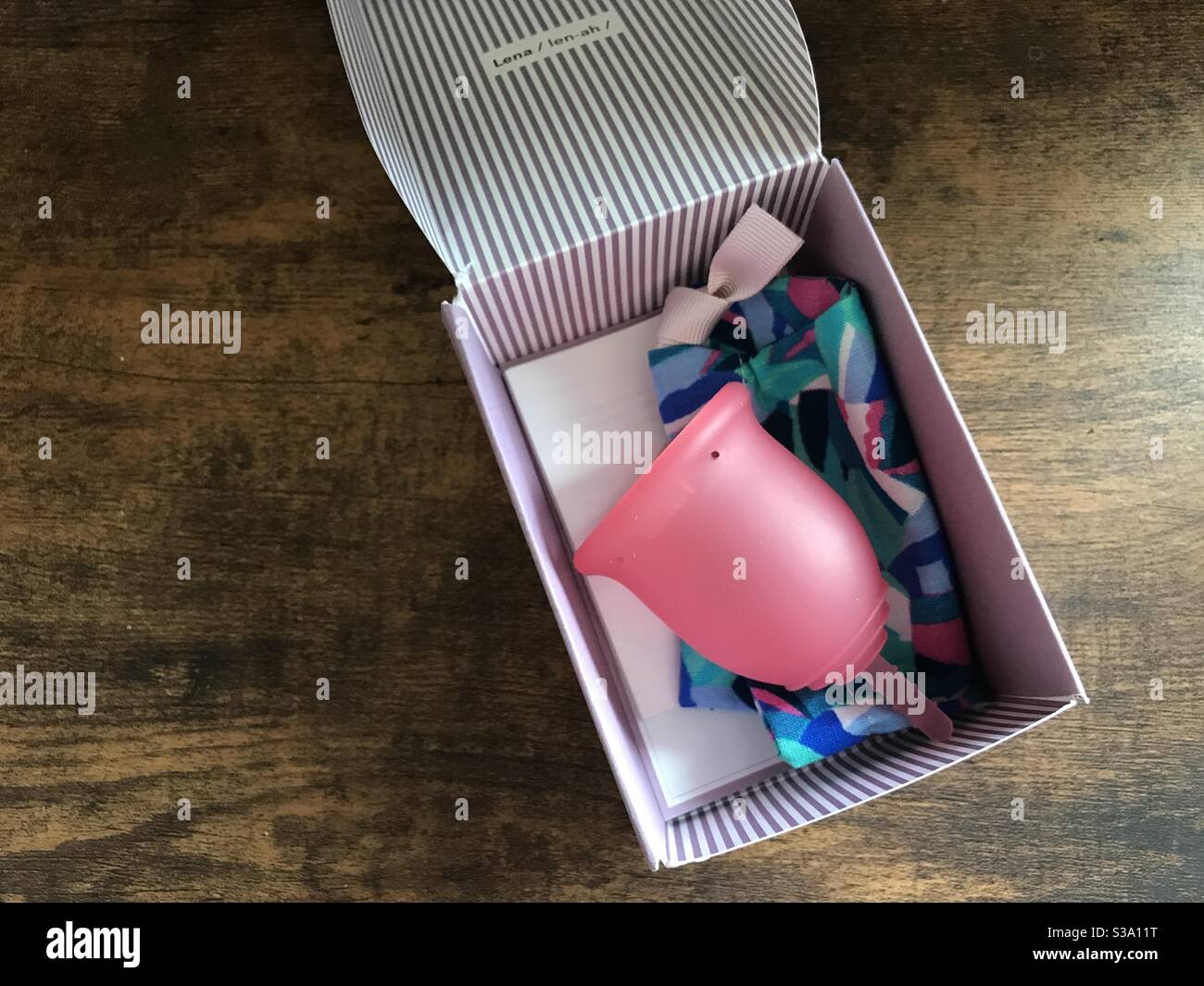 Lena Cup menstrual cup in new packaging Stock Photo Alamy