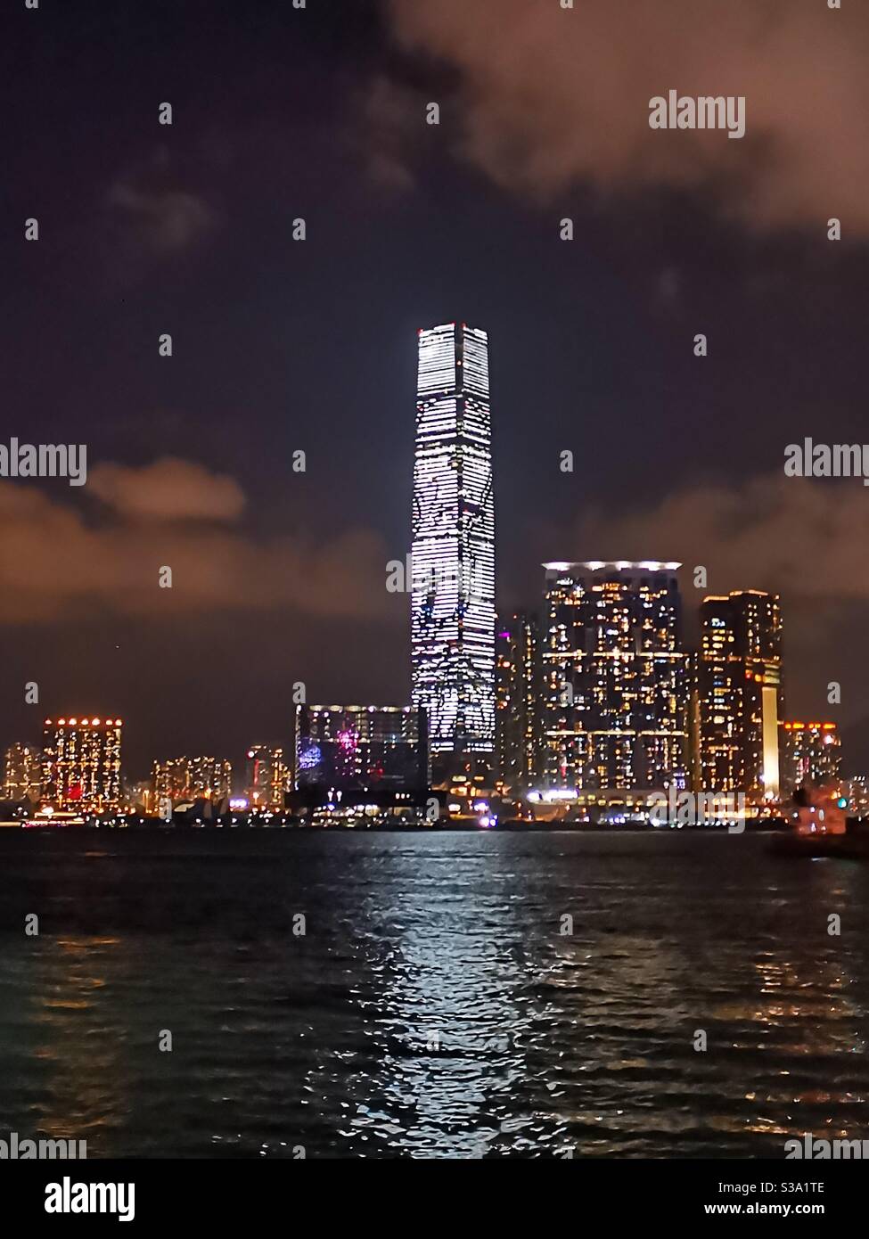 ICC tower at dusk. - Smartphone Captured Stock Image