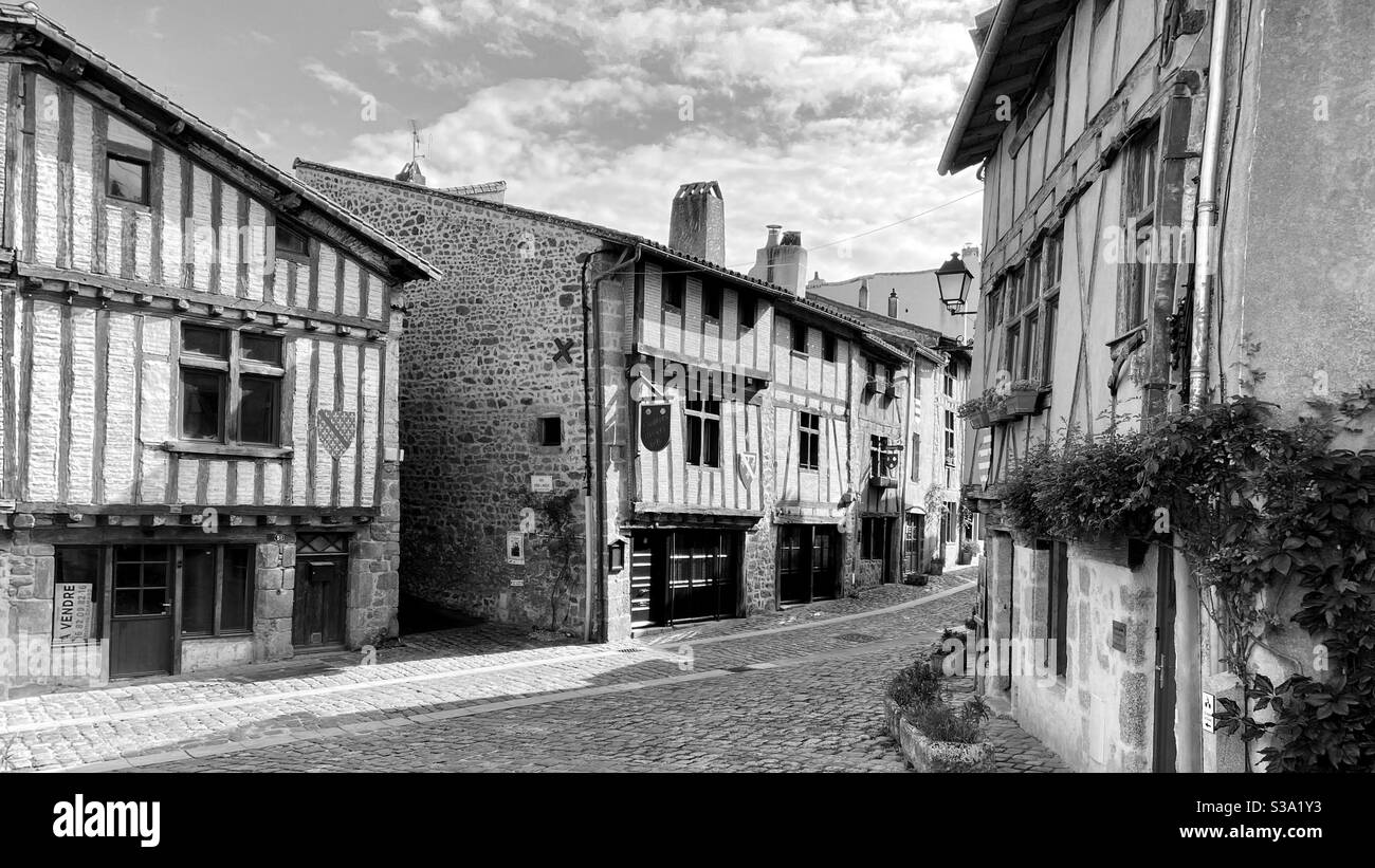 The Rue Saint Jacques Parthenay France - Smartphone Captured Stock Image