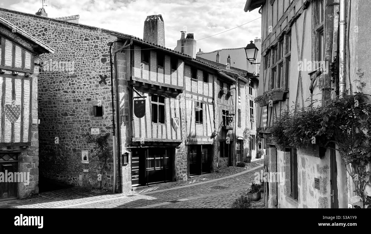 The Rue Saint Jacques Parthenay France - Smartphone Captured Stock Image
