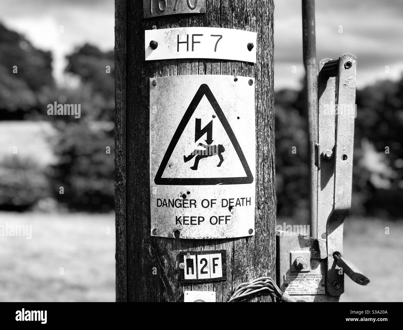danger of death keep off - Smartphone Captured Stock Image
