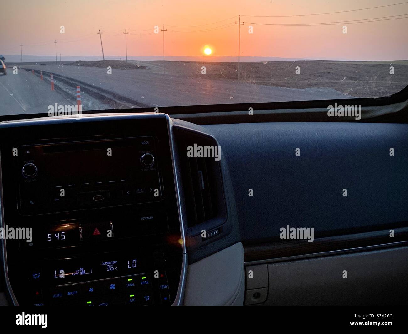 Roadside Sunset - Smartphone Captured Stock Image