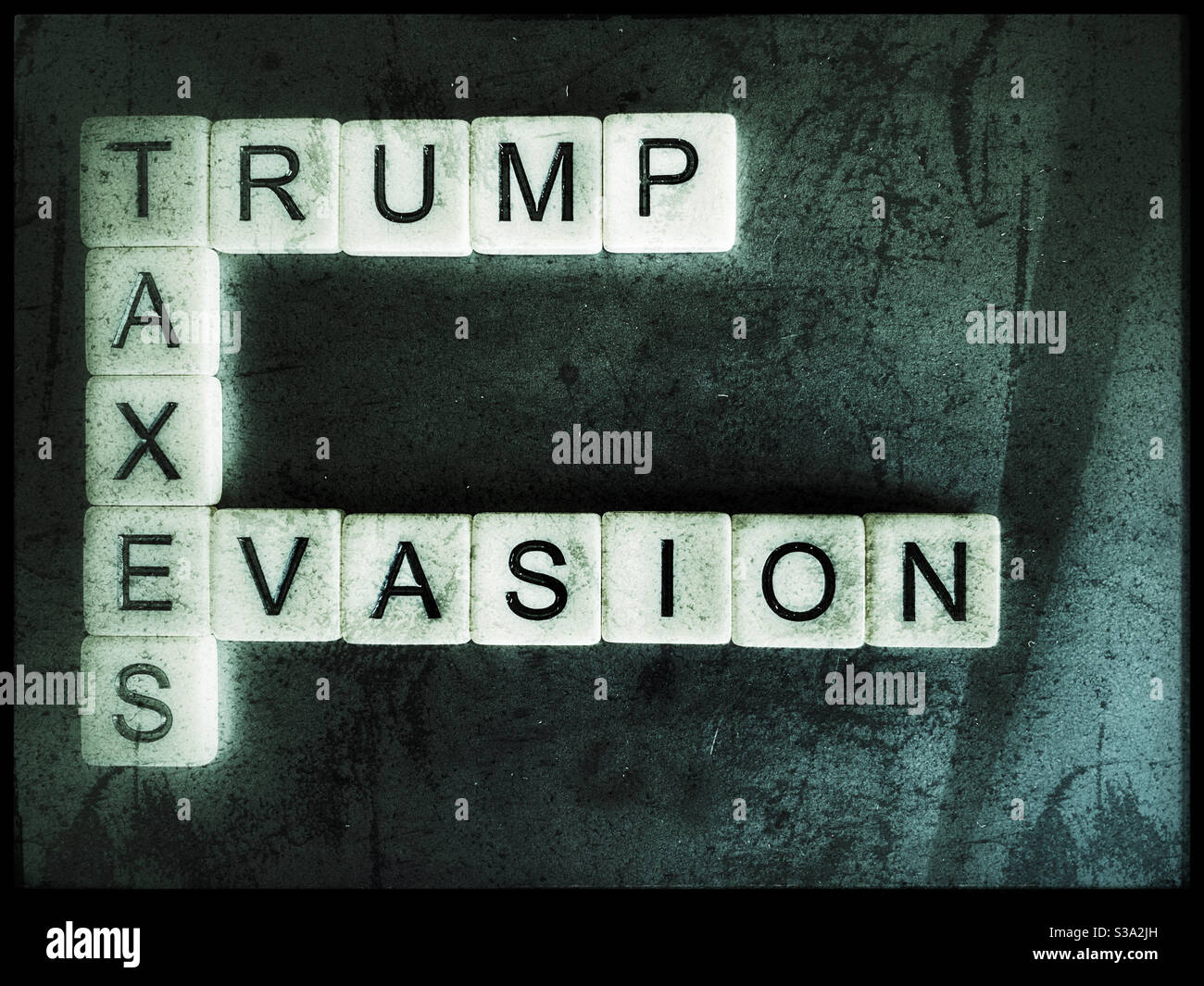 Trump tax evasion. - Smartphone Captured Stock Image