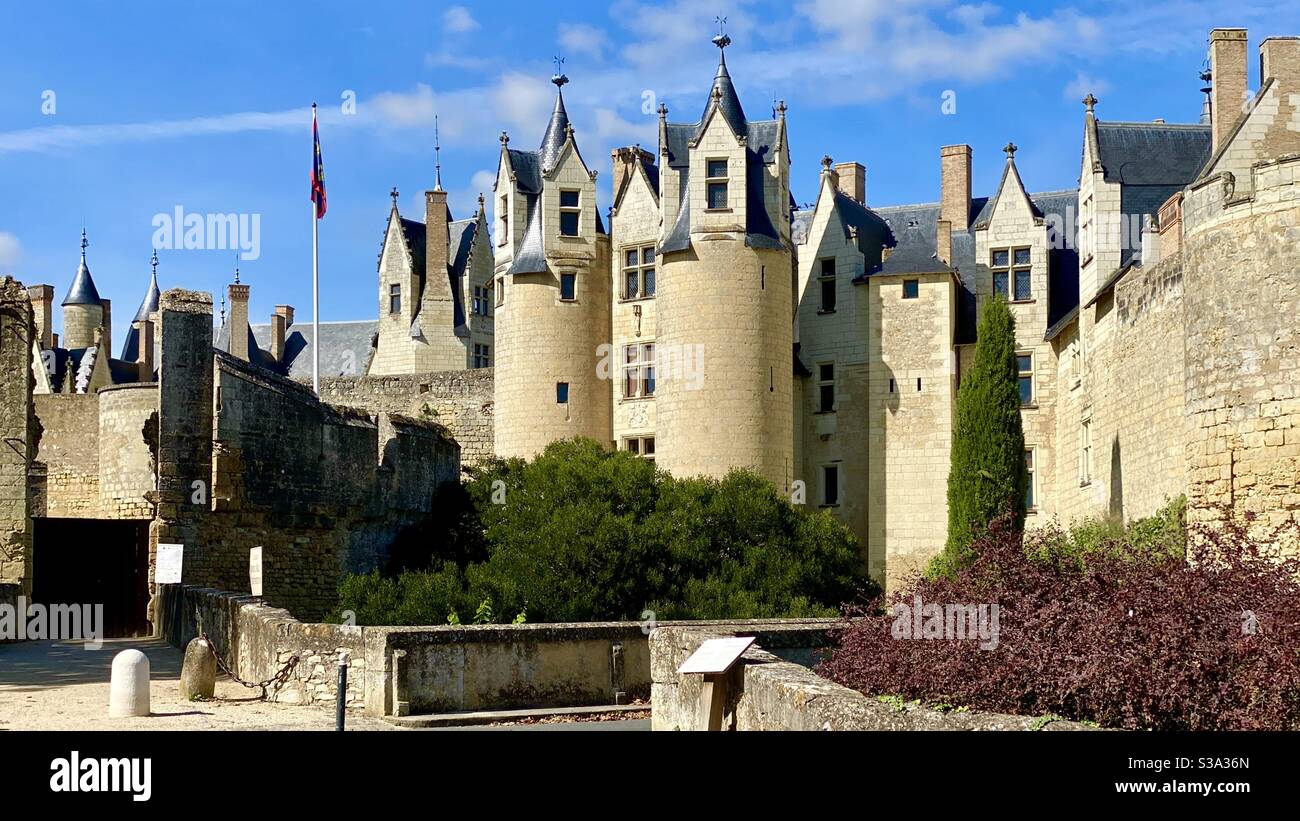 Chateau at Montreuil-Bellay Loire France - Smartphone Captured Stock Image Chateau at Montreuil-Bellay Loire France - Smartphone Captured Stock Image