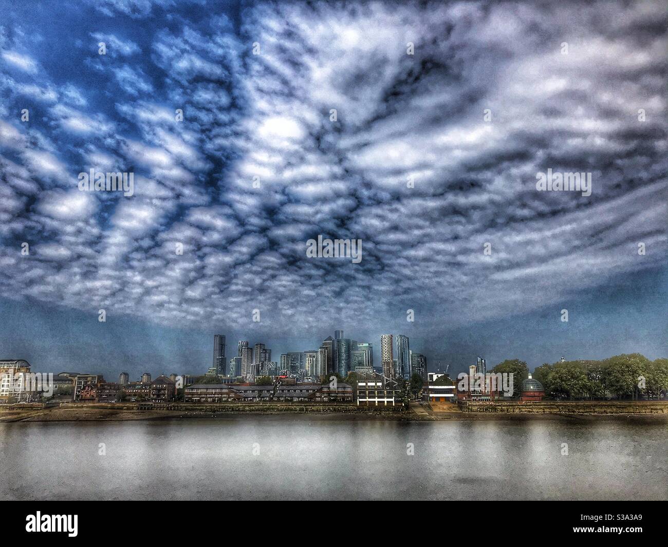 London City Skyline - Smartphone Captured Stock Image