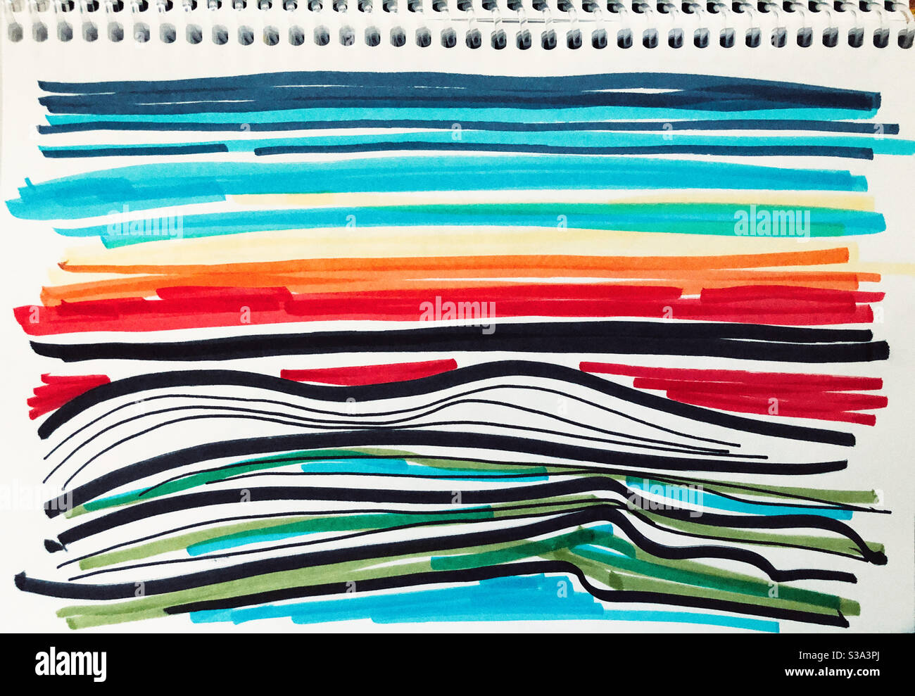 Patterns drawing in sketchbook Stock Photo Alamy