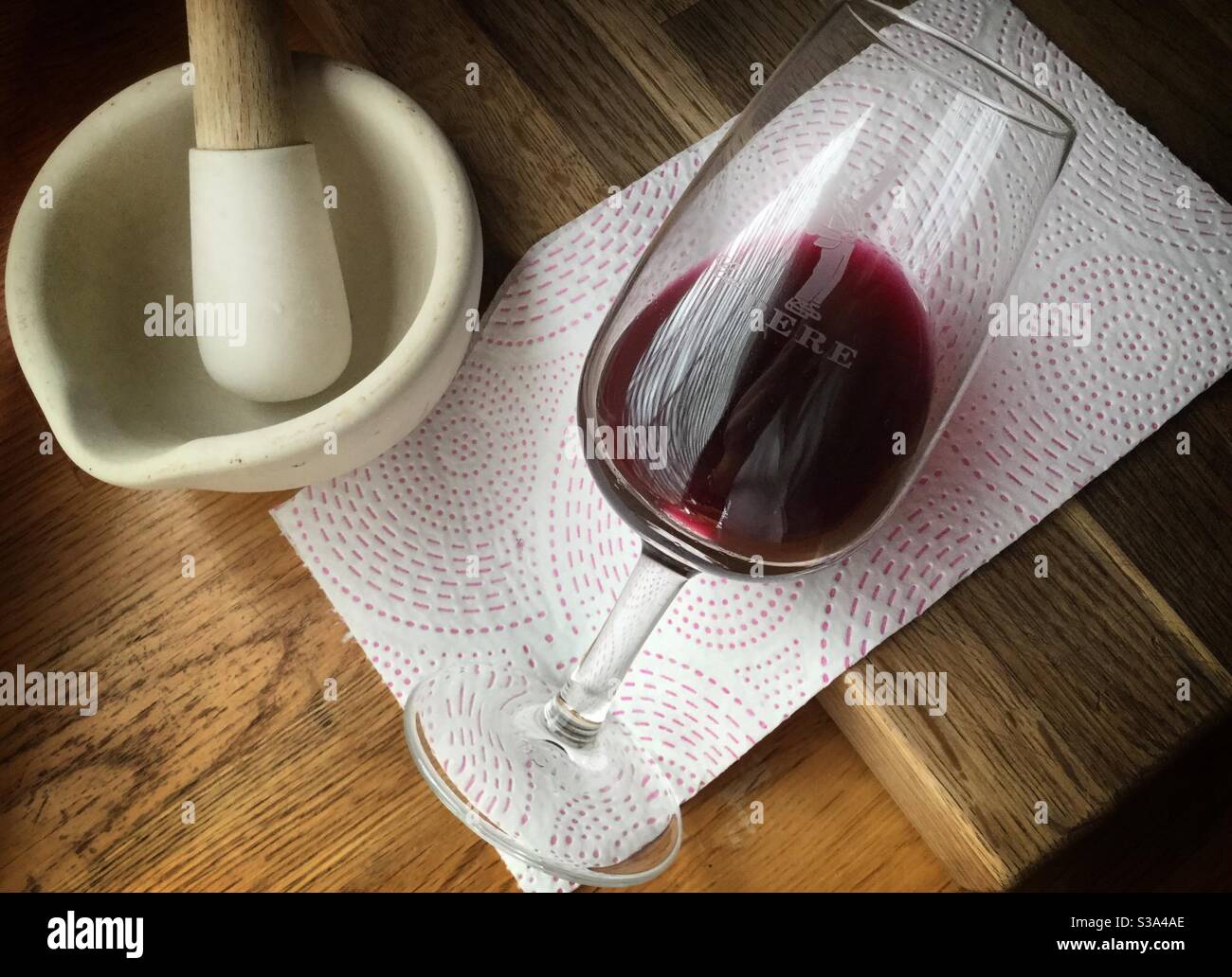 Freshly pressed Syrah wine, Catalonia, Spain. - Smartphone Captured Stock Image