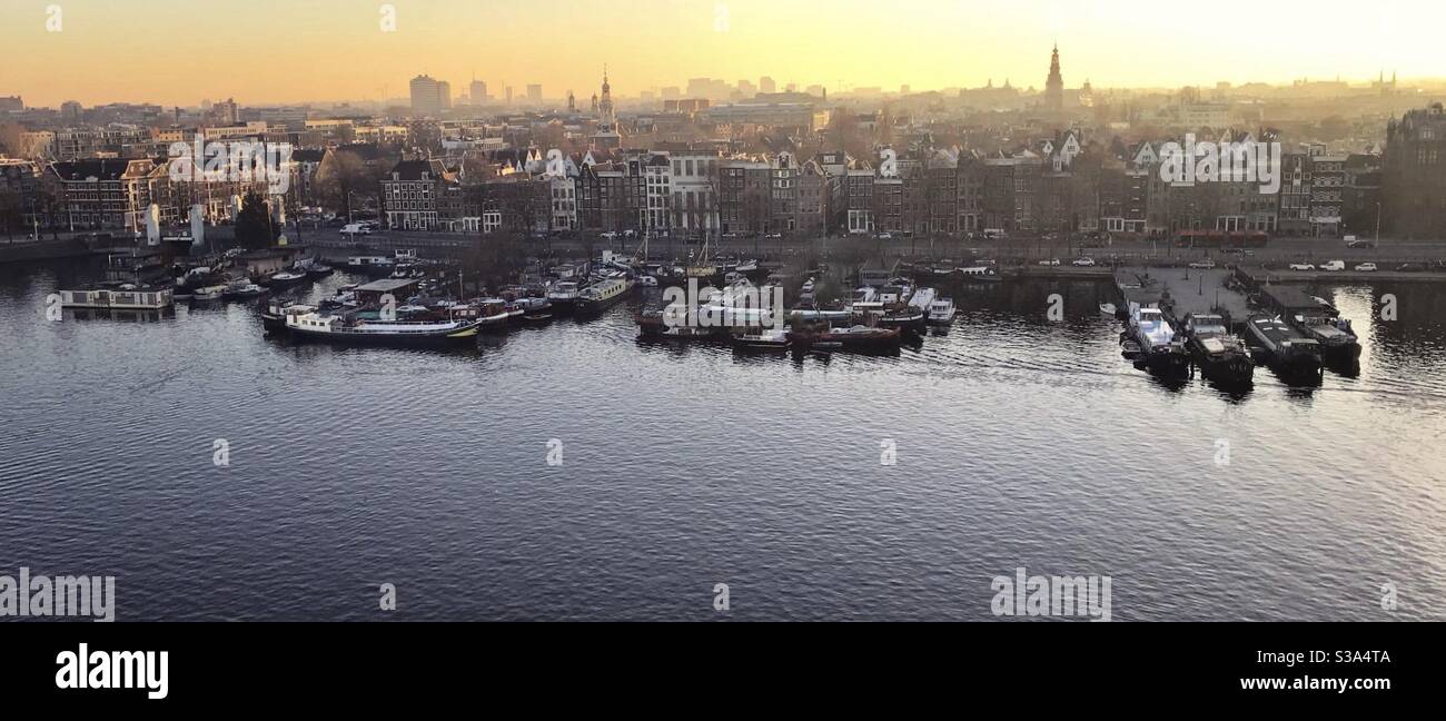 Amsterdam Centraal sky views Stock Photo