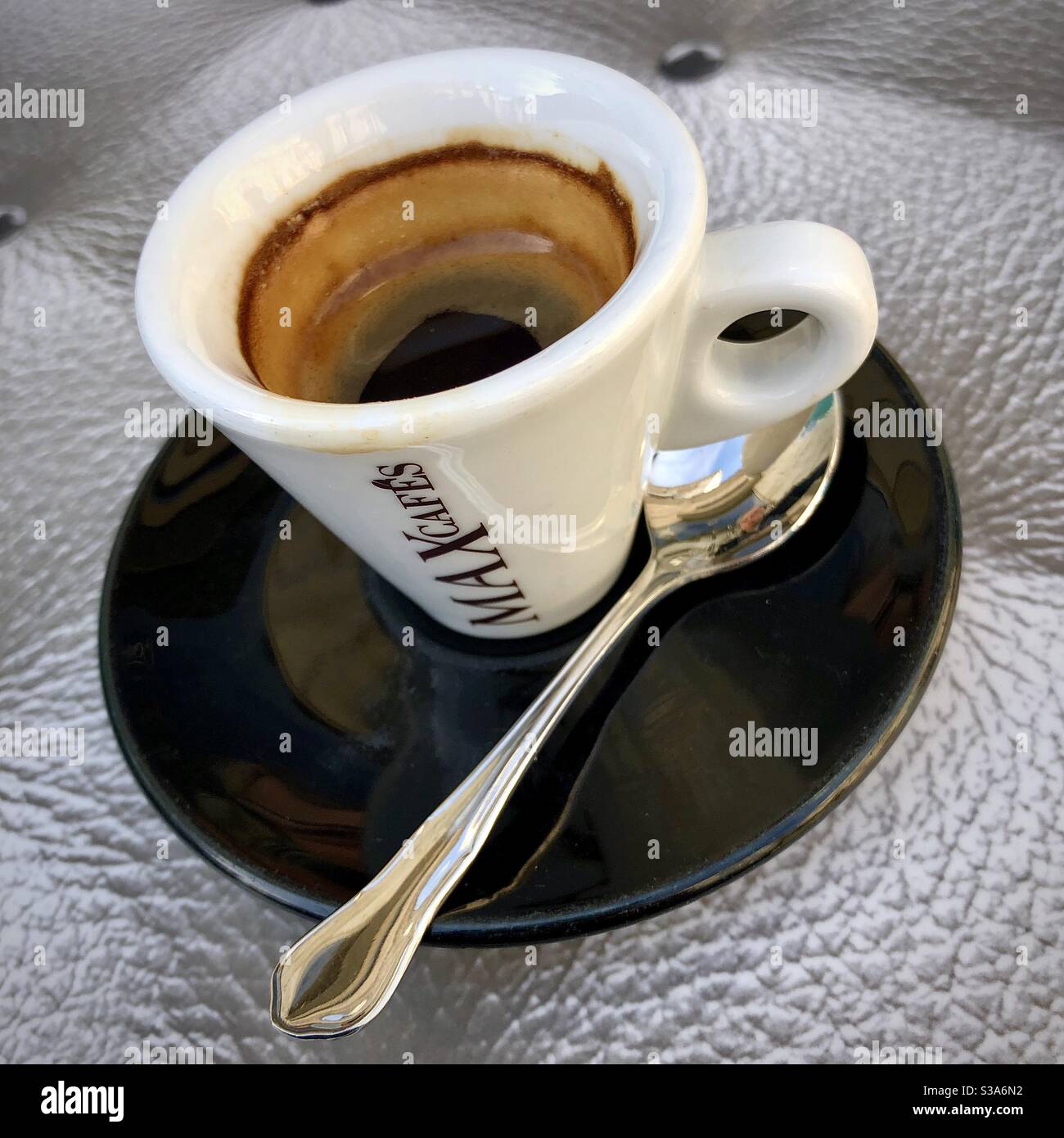 Cup of espresso coffee. Stock Photo