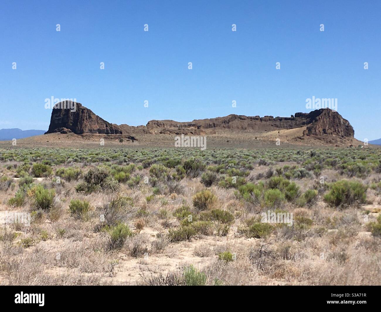 Fort Rock Oregon Stock Photo Alamy