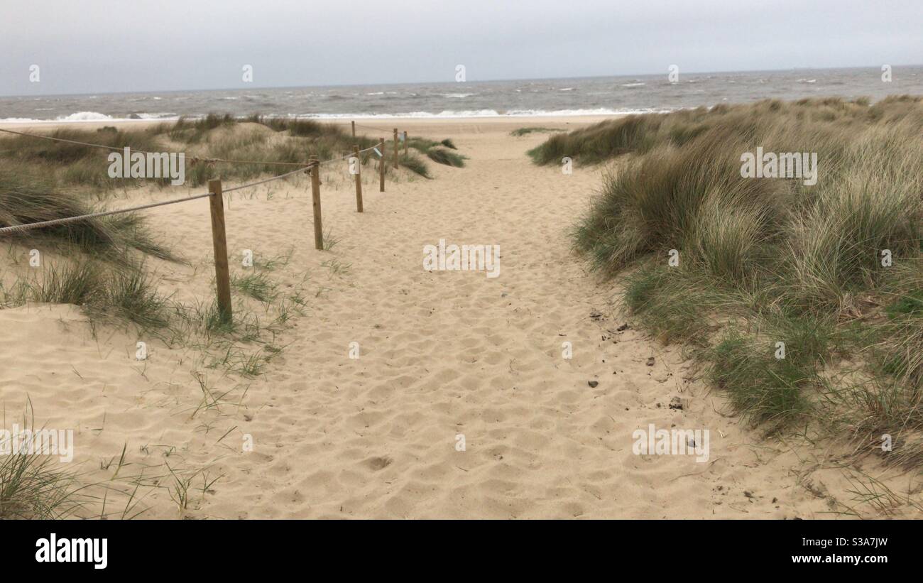Winterton on sea beach Stock Photo Alamy