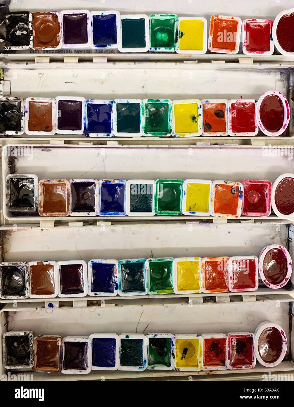 Watercolor paints - Smartphone Captured Stock Image