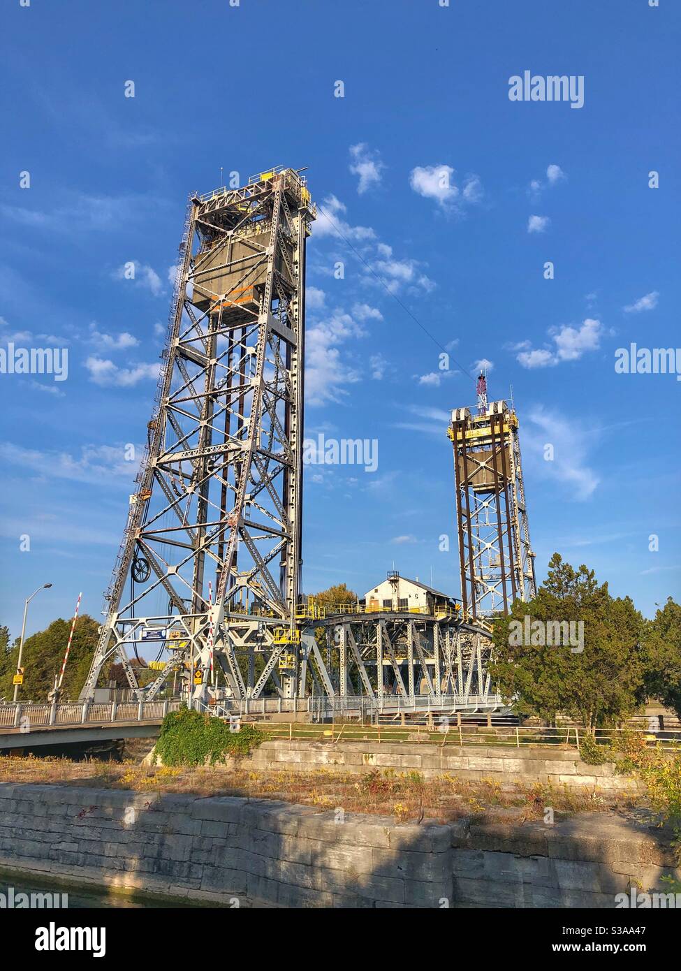 Lock 8 of the Welland Canal in Port Colborne, Ontario, Canada. Stock Photo