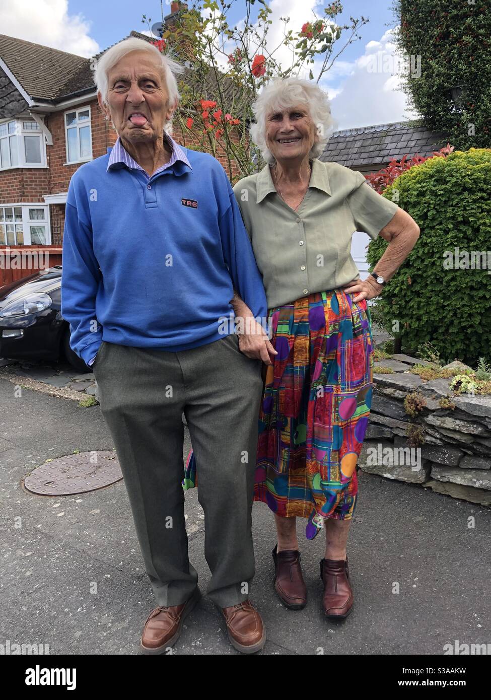 Old couple - Smartphone Captured Stock Image