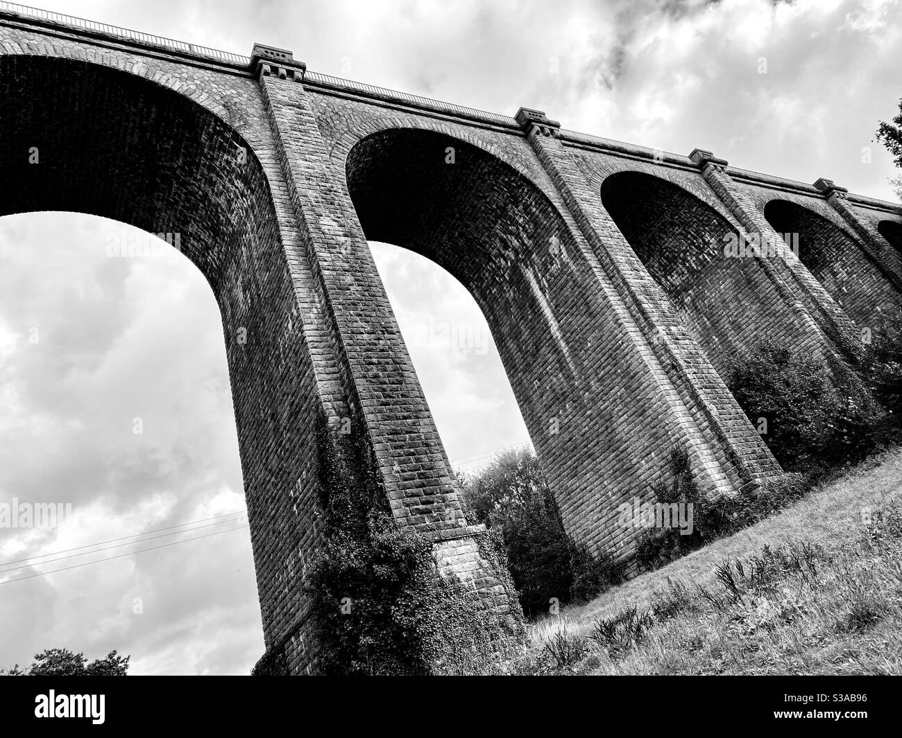 Railway viaduct Parthenay France - Smartphone Captured Stock Image