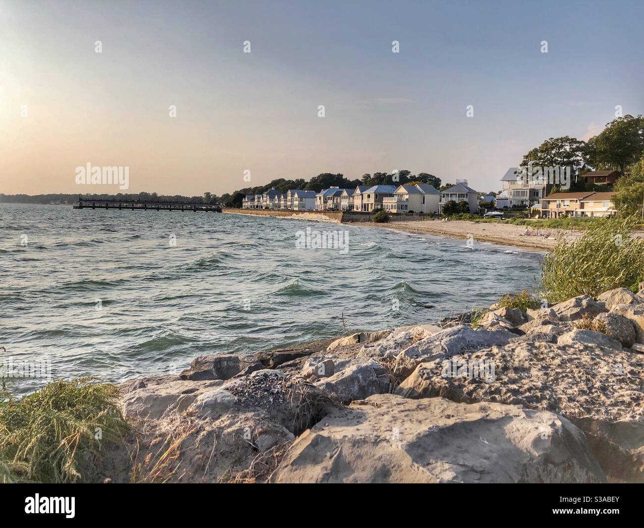 A beautiful lakeside community in Crystal Beach, Ontario, Canada Stock