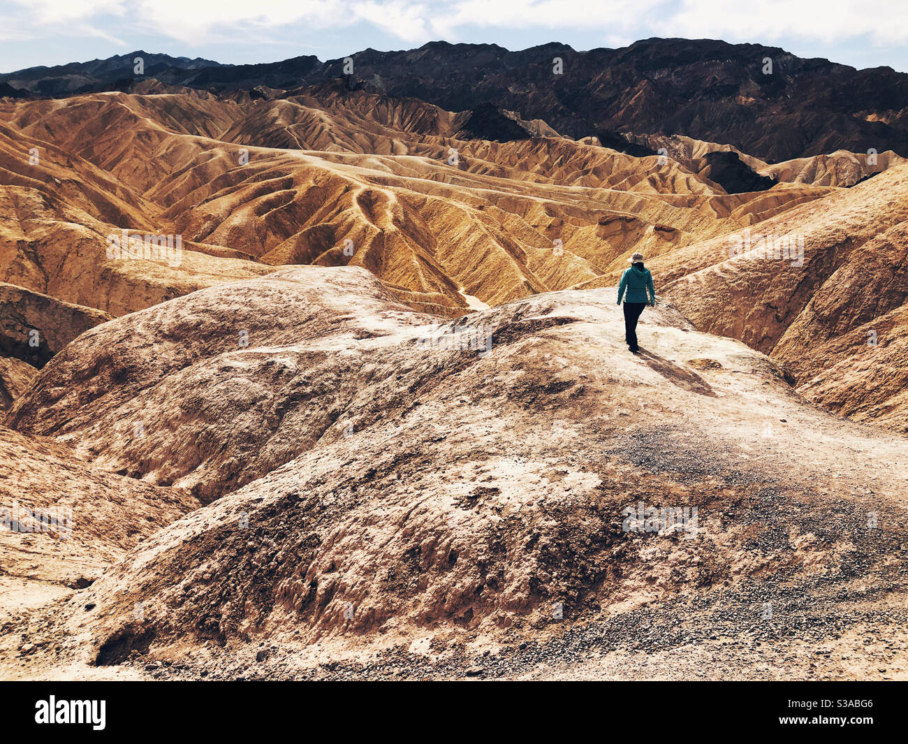 Zabriskie Point, Death valley, California - Smartphone Captured Stock Image