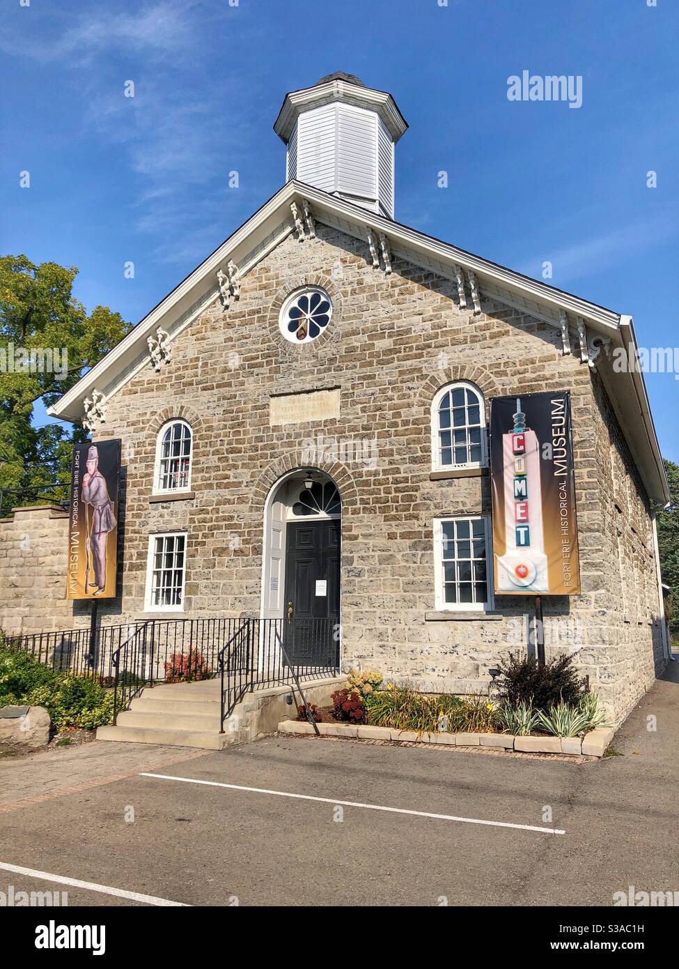 A museum housed in an historical colonial building in Ridgeway, Ontario, Canada. Stock Photo