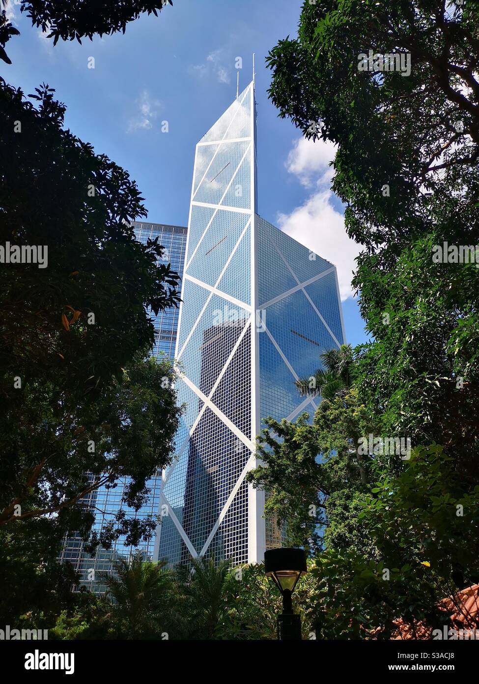 the beautiful bank of china building in Hong kong. - Smartphone Captured Stock Image
